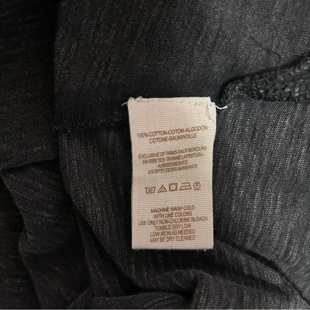 Free People Cut Out Black/Gray Eyelet V-Neck Tee - Picture 5 of 7